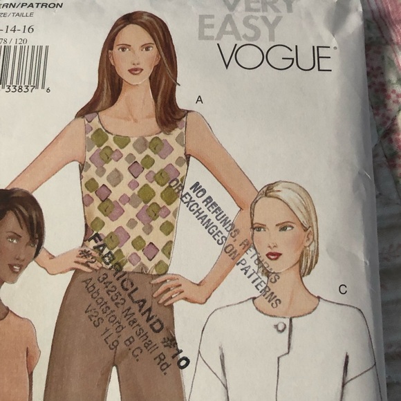 Very Easy Very Vogue Sewing Pattern 7478-12-14-16- hard to find pattern - Picture 3 of 7